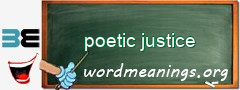 WordMeaning blackboard for poetic justice